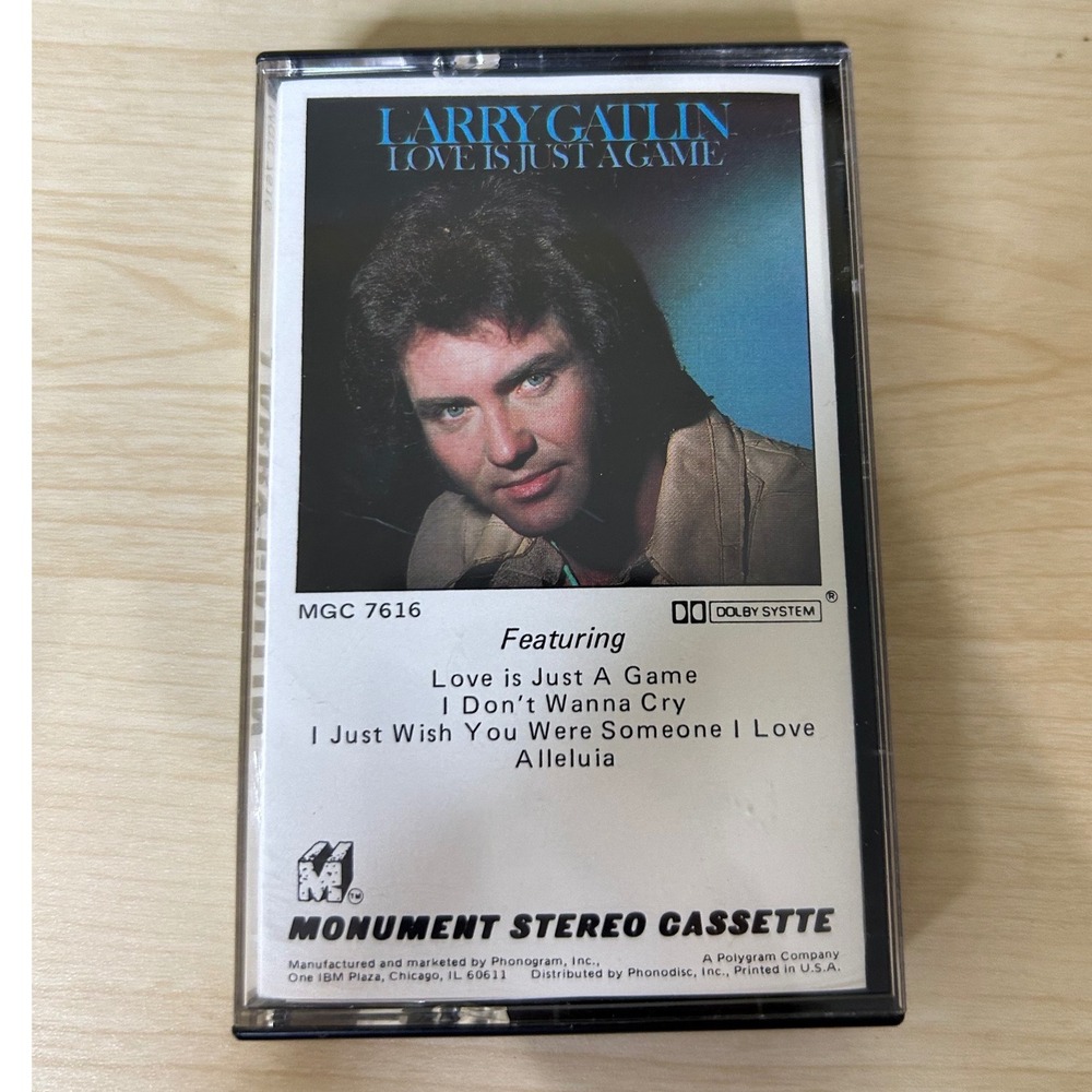 Larry Gatlin‎ Love Is Just A Game Cassette Tape 1977 Monument Stereo MGC 7616